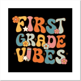 1st Grade Vibes Back To School First Grade Teachers Posters and Art